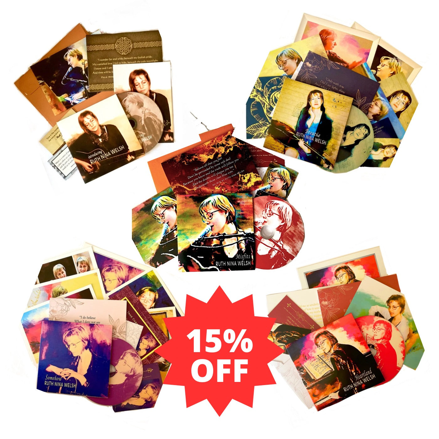 SIGNED PACKAGES CD BUNDLE - Introducing RNW (EP),  Breathe (Album), Somehow (Album), Heartland (Album) & Misfits (Album)