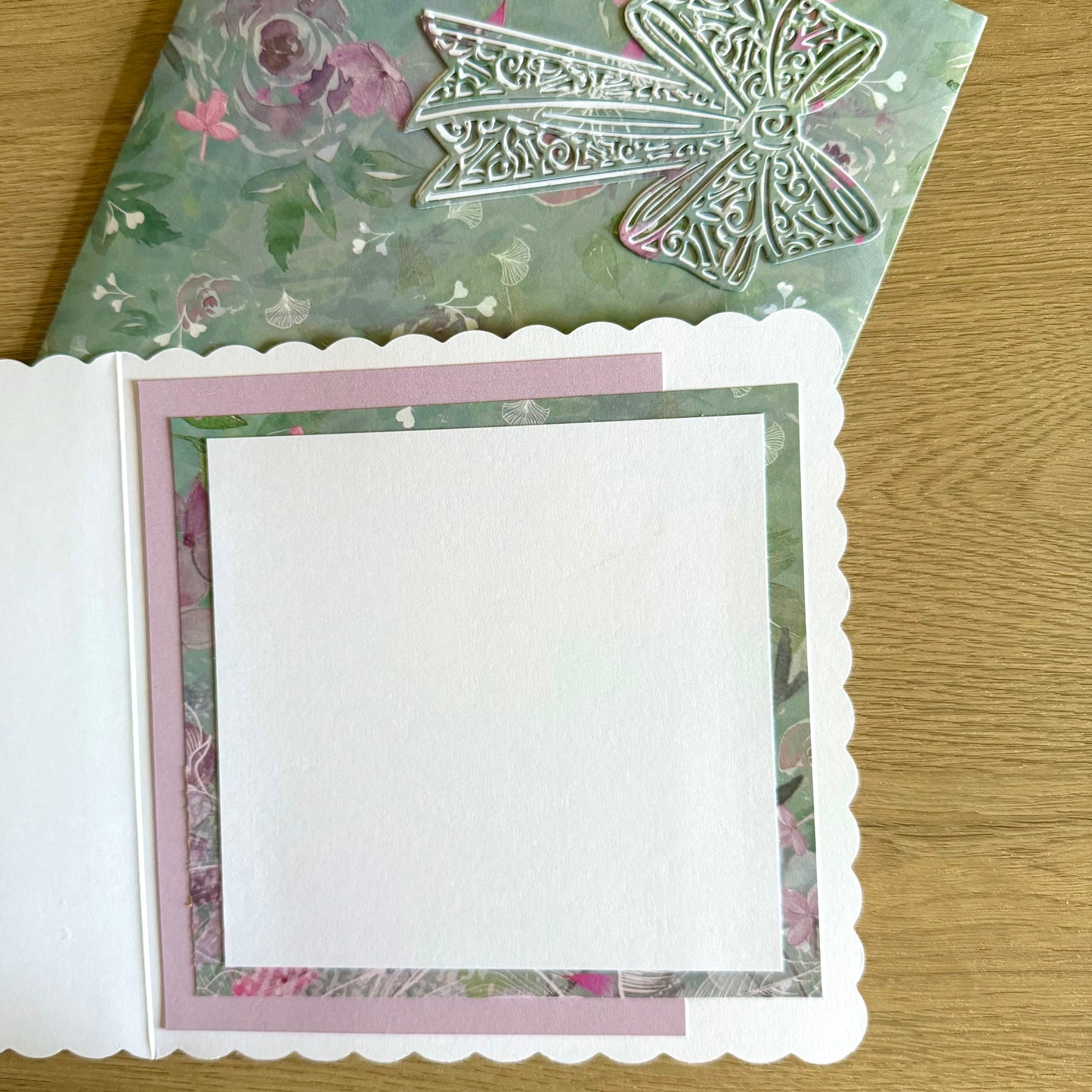 Handmade Shaker Music Themed Card: Just A Note