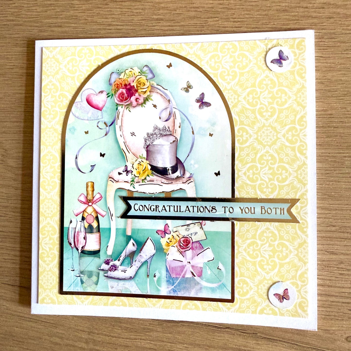 Three Handmade Cards: Roses, Bicycle & Congratulations