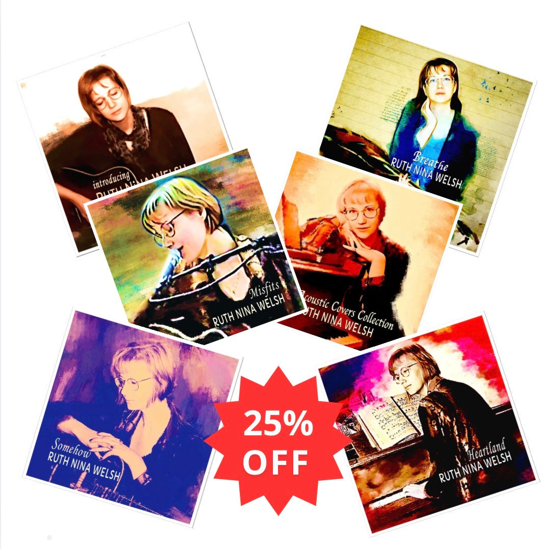 SIX CD BUNDLE - RUTH NINA WELSH: Introducing RNW (EP),  Breathe (Album), Somehow (Album), Heartland (Album), Misfits (Album) & Covers Collection (Album)