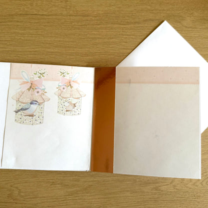 Four Square Handmade Cards: Birds & Flowers