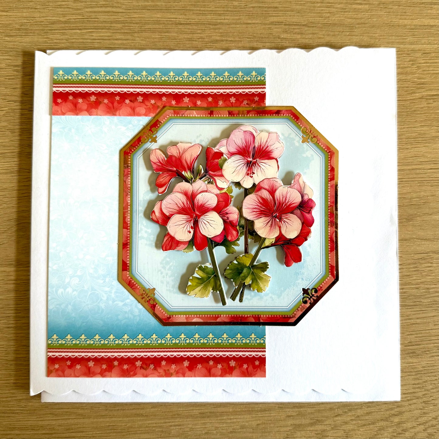 Four Square Handmade Cards: Birds & Flowers