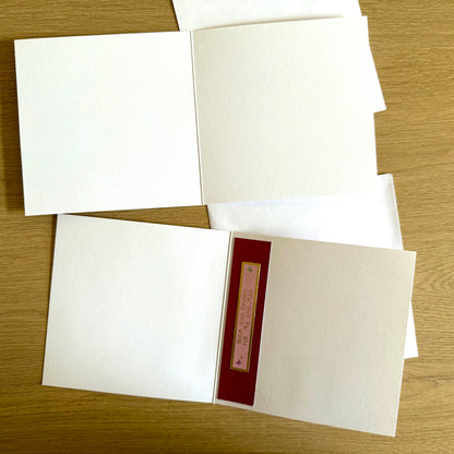 Four Square Handmade Cards: Birds & Flowers