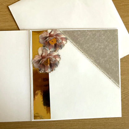 Three Handmade Square 7”x7” Cards: Cats - Tortoiseshell, Maine Coon & Birman