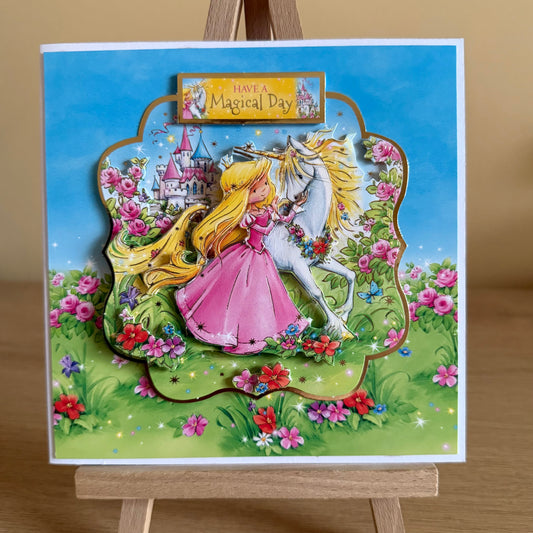 Handmade Princess Decoupage Card: Have A Magical Day