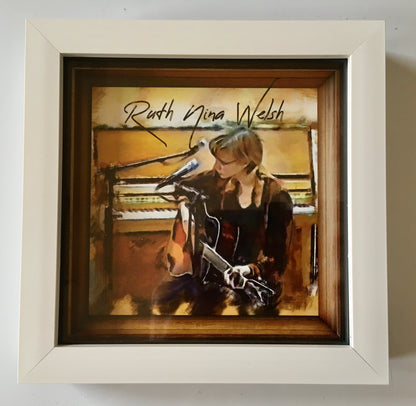 Signed & Personalised Concert Print In Square White Box Frame